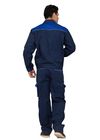 Bezpieczeństwo Przemysłowe mundury robocze Granatowy / Royal Blue Dwa kolory z odblaskowymi rurkami