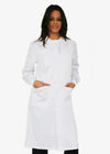 Classic Slim Fit Medical Work Uniforms Biały fartuch laboratoryjny w popelinie i super skośnym