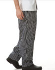 100% bawełny Windbreak Chef Wear Pants / Quick Dry Kitchen Striped Chef Pants