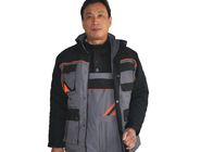 Szary / Czarny Krótki PRO Heavy Duty Płaszcze zimowe wygodne z elastycznym mankietem