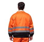 Pomarańczowo-żółta kurtka o dużej widoczności, odblaskowa kurtka bezpieczeństwa EN ISO 20471