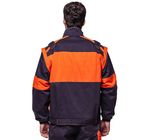 Kontrast Kolor Pomarańczowy Przemysłowe kurtki robocze 100% bawełna z odpinanymi rękawami
