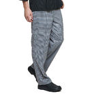Bawełniane spodnie w kratkę z kraciastymi spodniami z elastyczną talią zapobiegającą zmarszczkom