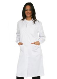 Classic Slim Fit Medical Work Uniforms Biały fartuch laboratoryjny w popelinie i super skośnym